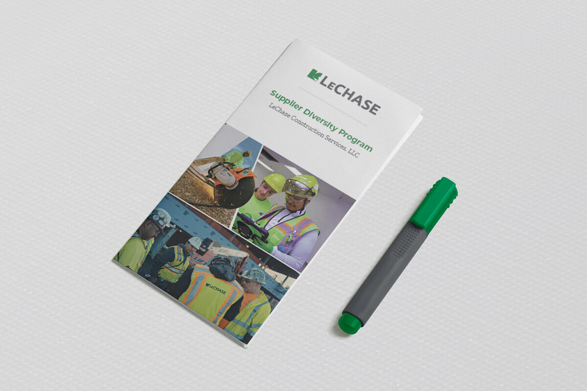 Supplier Diversity Program brochure designed by Zandyr Meakin for LeChase Construction