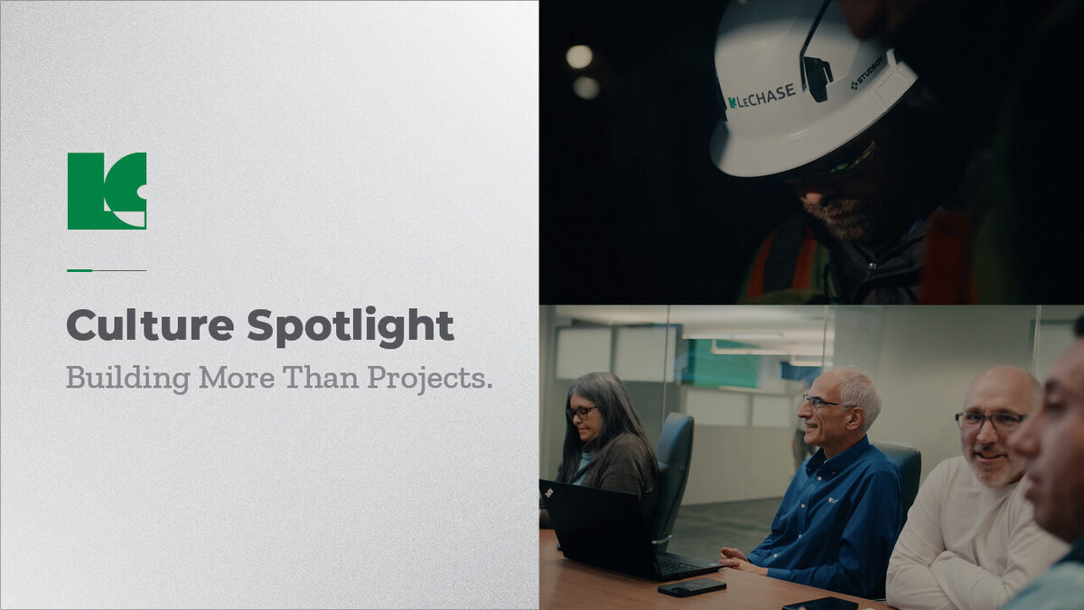 Culture Spotlight YouTube thumbnail set designed by Zandyr Meakin for LeChase Construction