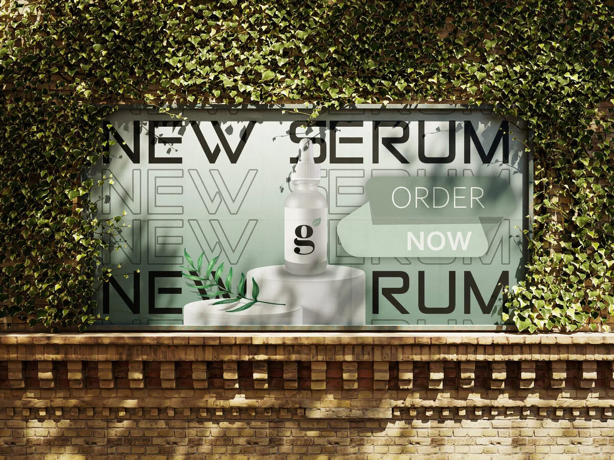 greenAURA promotion billboard designed by Zandyr Meakin