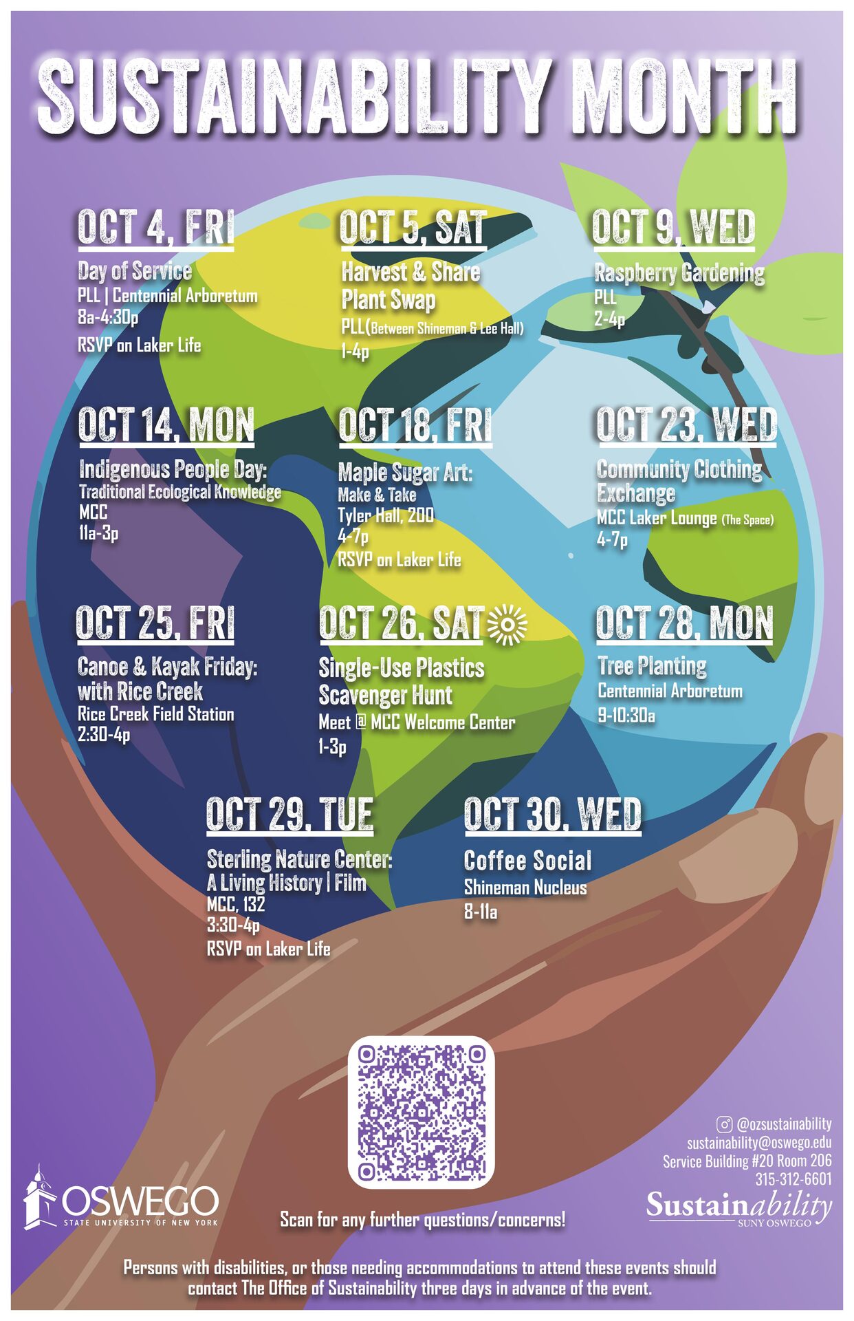 Sustainability Month 2024 Poster — SUNY Oswego